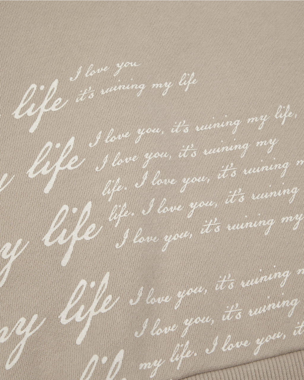 I Love You It's Ruining My Life Boxy Cropped Crewneck