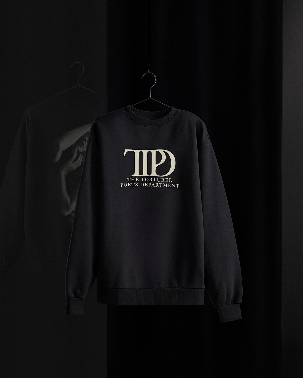The Tortured Poets Department Black Crewneck