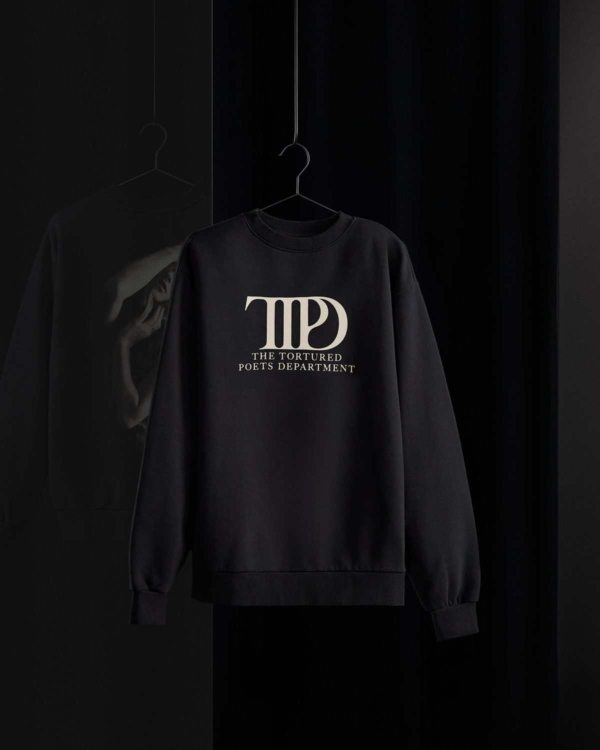 The Tortured Poets Department Black Crewneck